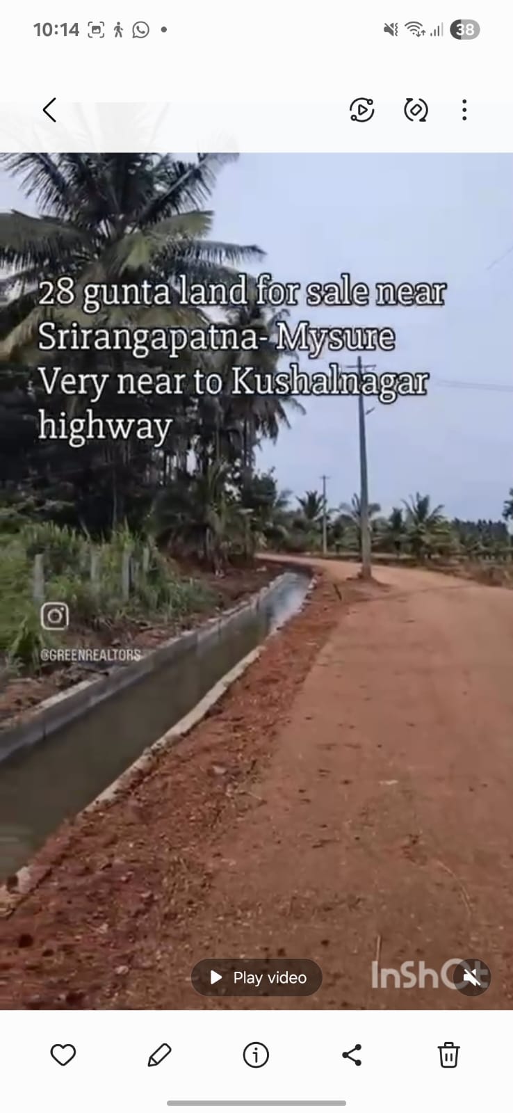 *property id 5116*  🌿 *28 Gunta Land for Sale – Palahalli, Near Srirangapatna (Mysuru)